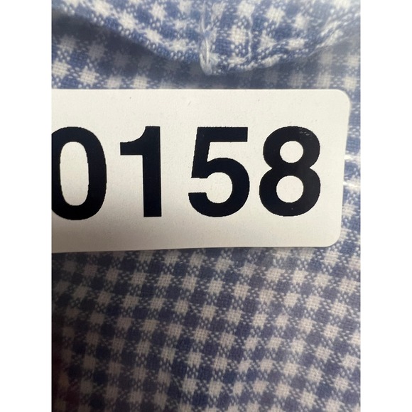 Vintage Womens Blue Gingham Floral Embroidered Beaded Button Down Shirt L - Picture 11 of 11